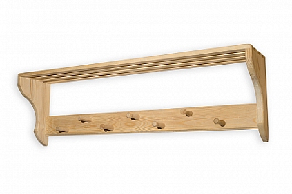 Вешалка с полкой (6 гвоздиков) - №1