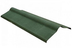 Коньковый элемент зеленый 1м (полезная L=0,85м) используется для оформления ребра крыши