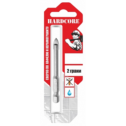 Сверло по керамограниту и керам.плитке 8мм, 2грани - №1