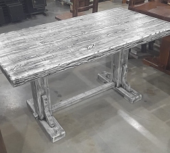 Стол "Леший" 2,0м (массив сосны) цвет бело-черный