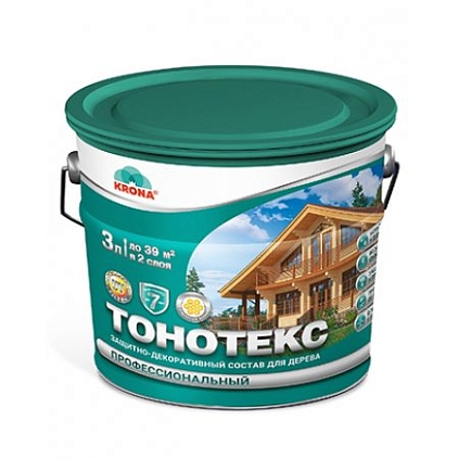 Деревозащитный состав Тонотекс РЯБИНА ЯРКАЯ 3л (Распродажа) - №1