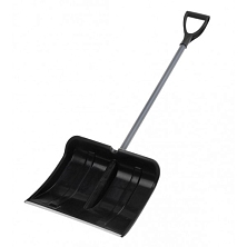 Лопата пластмассовая  снеговая "Богатырь" с планкой 500*375мм алюминиевый черенок