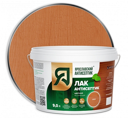 Ярославский  Лак-антисептик для древесины ОРЕХ 9л - №1
