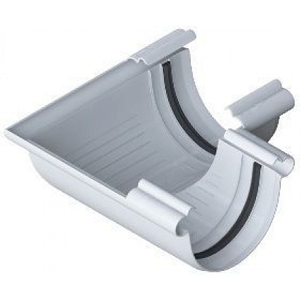 Угол желоба 90° ПВХ - бел. - №1