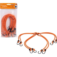 Резинки-стяжки набор "Паук" 4шт.-80 см, D-8 мм (металлические крючки)