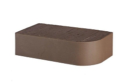 Кирпич лицевой полнотелый R60 радиусный М-400, коричневый Рябово (256шт/под.)