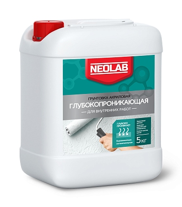 Грунтовка акриловая глубокопроникающая для внутренних работ Neolab 5кг - №1