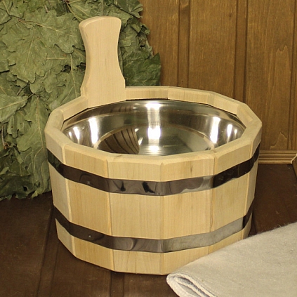 Шайка одноручная 3л с нержавеющей вставкой - №1