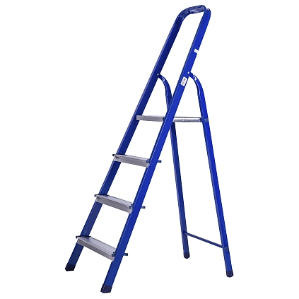 Стремянка стальная с алюминиевыми ступенями ЛАЙТ 04 ступени - №1