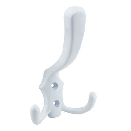 Крючок большой 3 рожка БЕЛЫЙ - №1