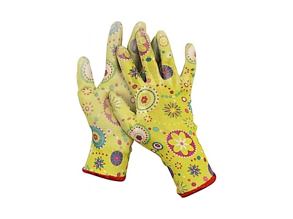 Перчатки нейлоновые "Дачные" цветные - №1