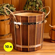 Ведро 10л с пластмассовой вставкой Добрыня