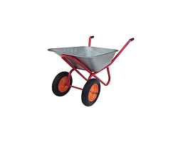 Тачка строительная 110л двухколесная (полиуриетановые колеса)