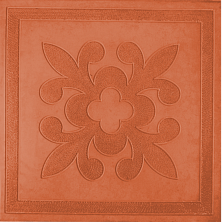Плитка тротуарная 300*300*30, рисунок орнамент, оранжевая