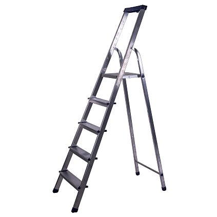 Стремянка алюминиевая с органайзером 05 ступеней - №1