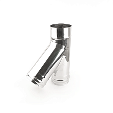 Тройник нерж. (AISI 430/0,8мм) 45* д.120