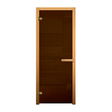 Дверь стекло Бронза 1700*700мм (6мм, 2 петли 716GB) (Хвоя)