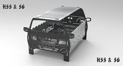 Мангал разборный "Автомобиль" 3мм 565*381*358мм - №1