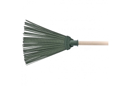 Метла полипропиленовая веерная малая с черенком - №1