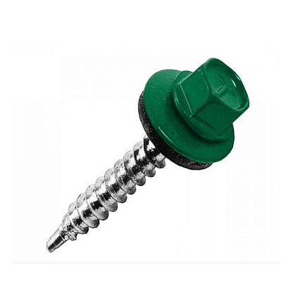 Саморез кровельный 4,8*29 RAL 6005 (зеленый мох) - №1
