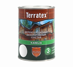 Деревозащитный состав Terratex KARELIA БЕЛЫЙ 1л