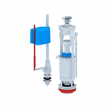 Арматура для бачка нижн. подв, резьба пластик 1/2, кнопка хром, эконом (WC6550М)