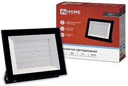 Прожектор светодиодный СДО-7 70Вт 6500К IP65 6300лм 230В черн. IN HOME 4690612034645