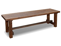 Лавка "Лесник" 1,5м (массив сосны) цвет коричневый
