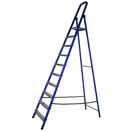 Стремянка стальная с алюминиевыми ступенями 10 ступеней - №1
