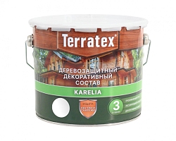 Деревозащитный состав Terratex KARELIA БЕЛЫЙ 3л