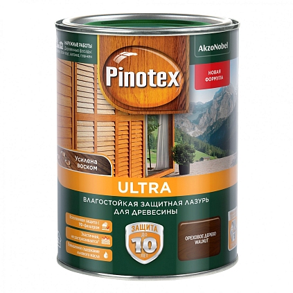 Пропитка Pinotex Ultra полуглянцевая Орегон 1л Распродажа - №1