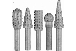 Набор борфрез по дереву D.хвост.-6,3мм L-55мм (5шт)
