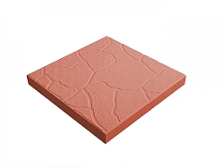 Плитка тротуарная 400*400*50, рисунок солнечный паркет,красная