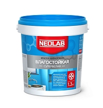 Краска акриловая супербелая "Влагостойкая" Neolab 1,3кг