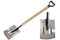 Лопата ЛКП рельсовая сталь с черенком в/с, V ручка