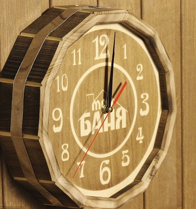 Часы "Бочонок" (темные) Добрыня - №1